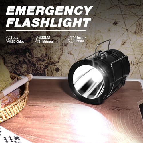 4-Pack Solar Camping Lantern, Collapsible LED Solar USB Rechargeable Lantern - Picture 4 of 7