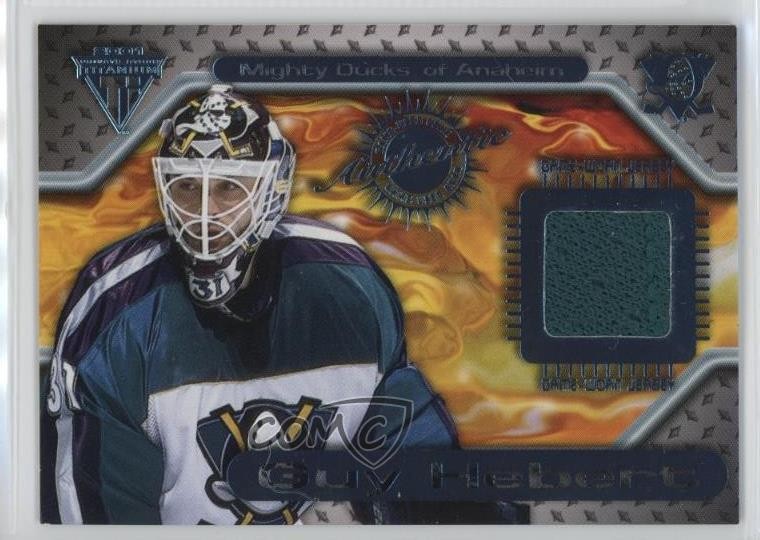 2000-01 Pacific Private Stock Titanium Game-Used Gear Guy Hebert #51 tw0