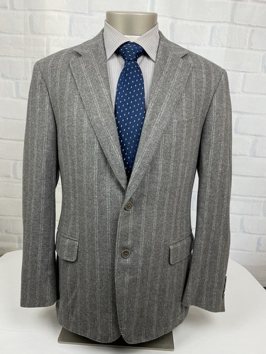 CANALI Mark Shale Men’s Striped 2 Btn Gray Wool Sport Coat Blazer Size 38 R - Picture 3 of 16