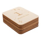 12Pcs Months Wood Milestone Slices Delicate Milestone Slices Baby Products