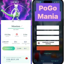 Shiny Mewtwo✨mini PTC 80k✨caught in Poke Ball✨(read description)
