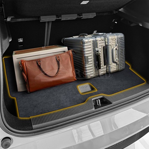 Alfombrilla alfombrilla maletero trasero coche material felpa negro se adapta a Volvo EX30 EX-30 2023-2025 - Imagen 11 de 12