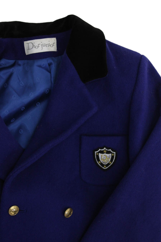 Abrigo Dior Junior Niños Niñas Doble Pecho Abotonado Azul Talla 14 - Imagen 2 de 5