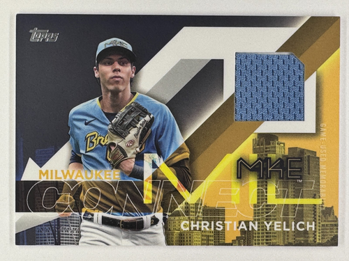 CHRISTIAN YELICH 2024 Topps #CC-CY CITY CONNECT RELIC Milwaukee Brewers