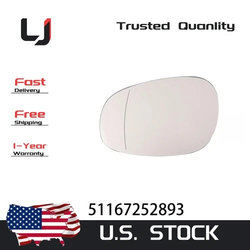 Left Side View Mirror Glass Heated Fit For BMW 128i 135i 328i 51167252893