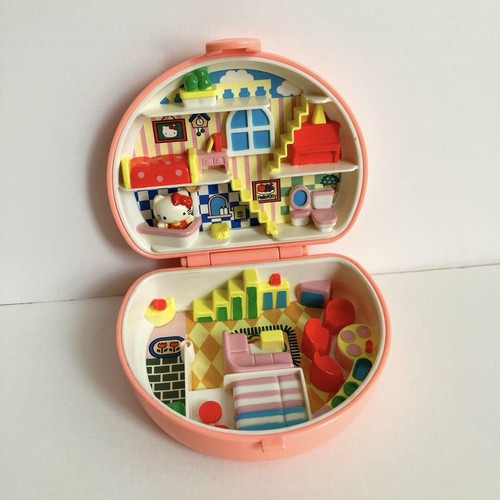 Sanrio Hello Kitty Compact Dollhouse Angel Pocket 1992 Bandai - Picture 2 of 24
