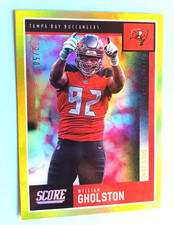 2020 SCORE WILLIAM GHOLSTON #286 GOLD PARALLEL #32/50 TAMPA BAY BUCCANEERS