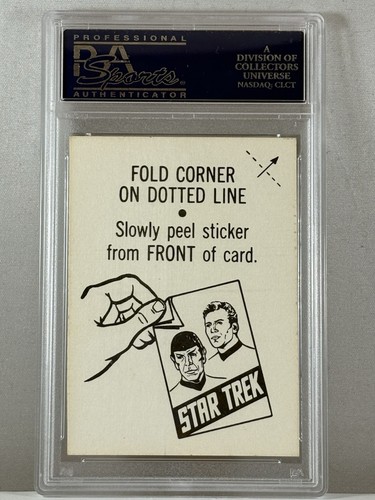 1976 Star Trek Sticker #20 Evil Klingon Kang PSA 6 EX-MT - Picture 2 of 2