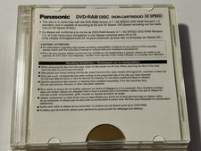 Lot of 5 Panasonic DVD-RAM Recordable Discs Media 3x Speed 120 Minutes