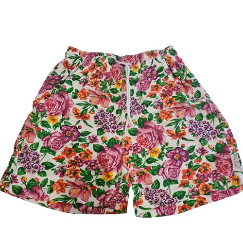 Bermudas cortas vintage Pierre Cardin florales cintura alta para mujer L 3408 - Imagen 1 de 9