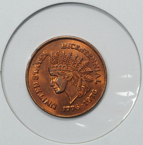 Link Piano Co. Binghamton NY US Bicentennial Indian Head Token - Picture 2 of 2