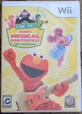 Sesame Street Elmo's Musical Monsterpiece Nintendo Wii Complete W/Manual