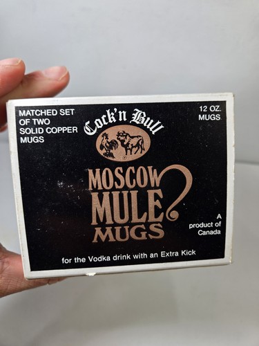 Nos Vintage Cock N Bull Kupfer Moscow Mule Tassen Neu im Karton - Bild 6 von 9