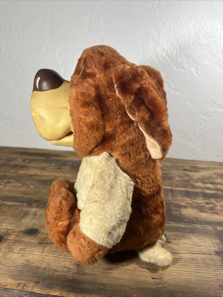 Cuerda de tracción de colección Mattel Bernie St. Bernard cara de goma perro hablando (1965) Foto 2 de 4