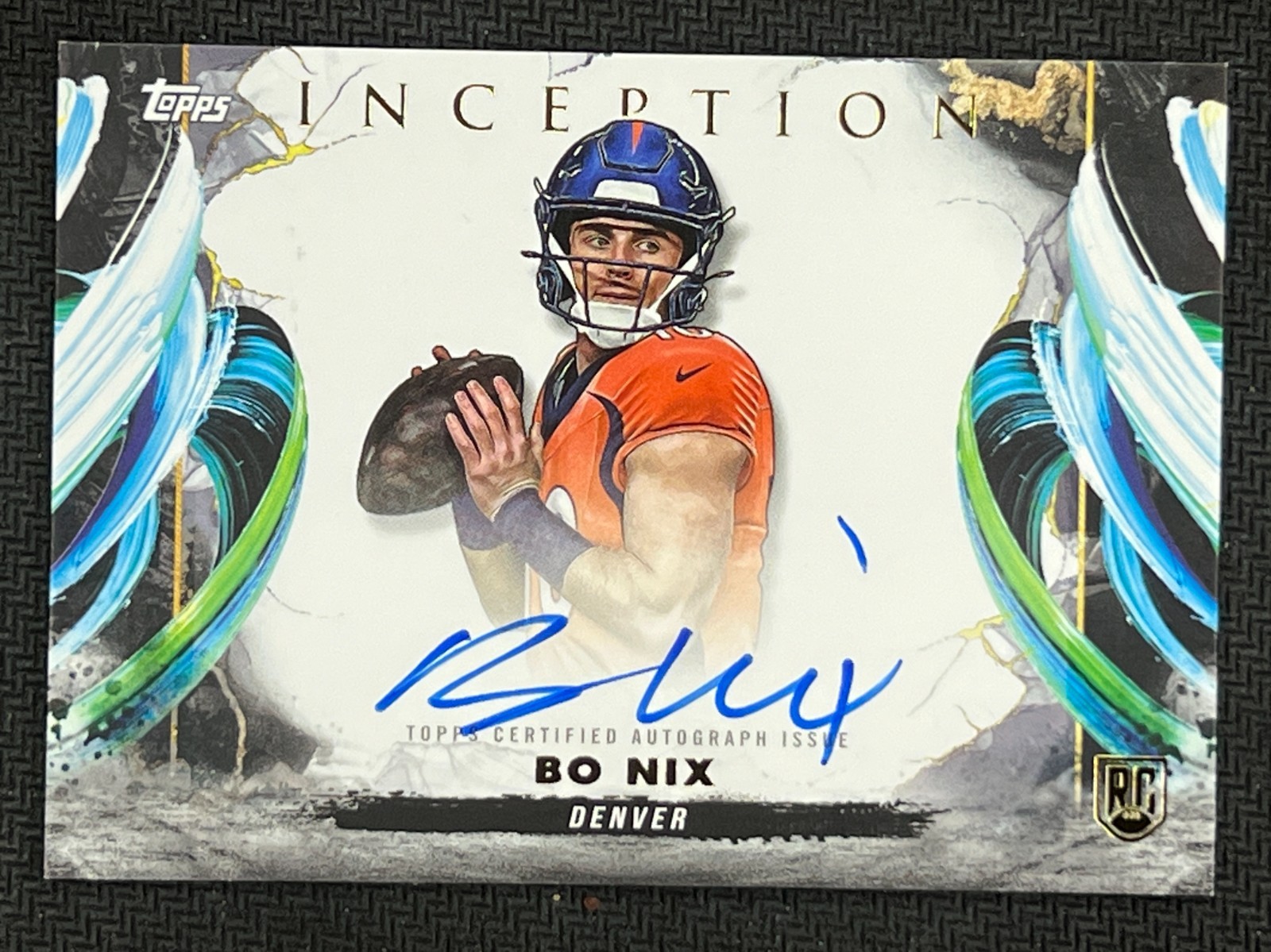 2024 Topps Inception Variation #RAV-BN Bo Nix RC Rookie Auto Broncos