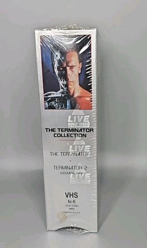 NEW 1991 The Terminator Collection VHS 2 Tape Box Set SEALED Judgement Day  - Picture 2 of 5