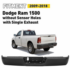 Fit 2009-18 Dodge Ram 1500 Without Park Sensor Rear Step Bumper Gloss Black-used Fit 2009-18 Dodge Ram 1500 Without Park Sensor Rear Step Bumper Gloss Black-used