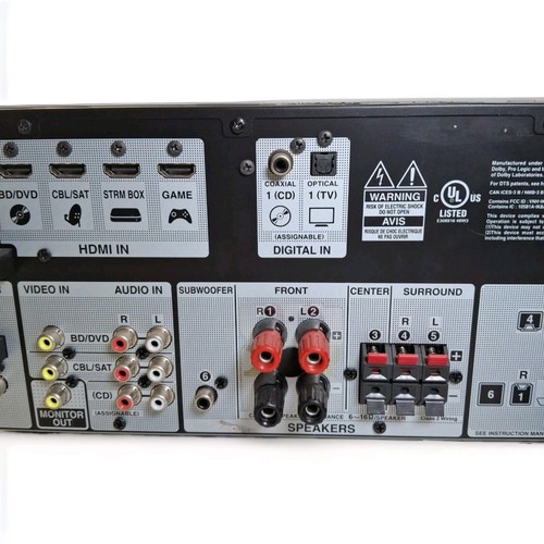 Onkyo TX-SR393 5.2-Channel AV 4K Ultra HD Receiver Black Dont Power On READ - Picture 6 of 7