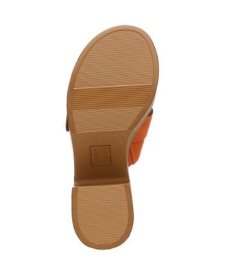 NATURALIZER Womens Orange Clara Block Heel Slip On Leather Heeled Sandal 12 M - Picture 8 of 11