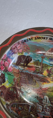 Posacenere souvenir vintage Great Smokey Mountains MCM decorazione Tennessee North Carolina - Foto 6 di 8