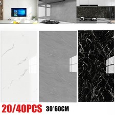 20/40pcs Peel and Stick Marble Floor WallPane...