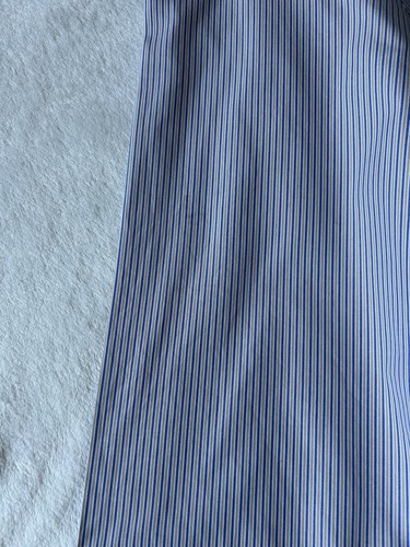 Gold Label Roundtree & Yorke Men's Blue Beige Pocket Non -Iron Shirt Size 18/36 - Picture 15 of 15