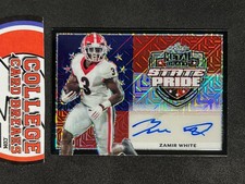 2022 ZAMIR WHITE /5 AUTO STATE PRIDE GEORGIA RC LEAF METAL DRAFT RAIDERS