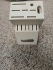 1 Farberware White Wooden Knife Holder/Block With 14 Holes/Slots