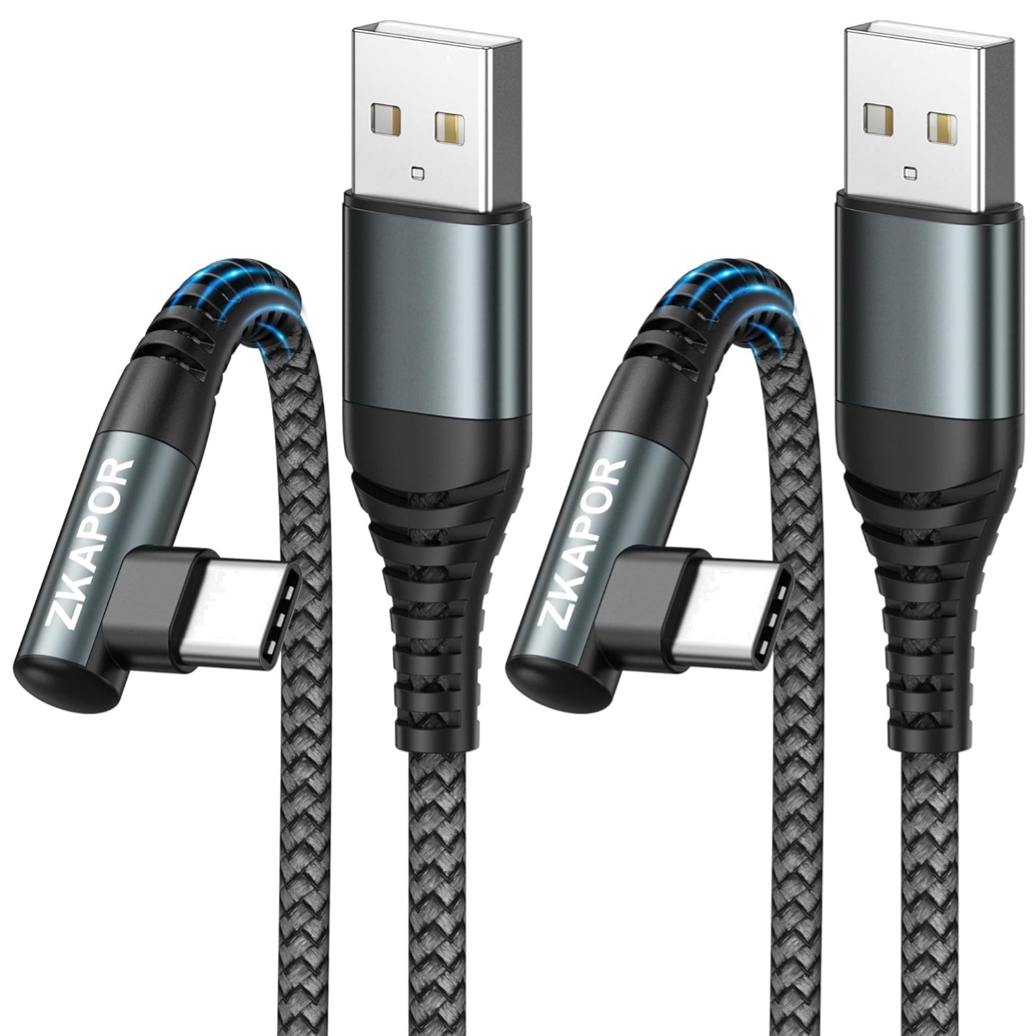 Hochwertiges 90 Grad USB C Kabel – 2M, 3.1A Schnellladung für alle Smartphones