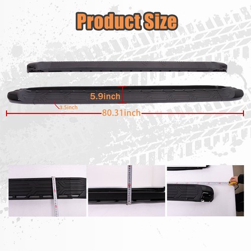 2Pcs Running Boards Side Step fit for Nissan Patrol Armada Y62 2017- 2024 Black - Picture 3 of 12