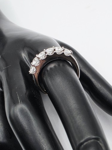 Sterling Silber CZ 925 China Ring SCHÖN! Funkelndes großes CZ Unikat Größe 8 - Bild 13 von 19