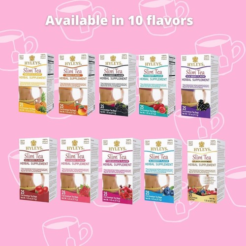 Hyleys Slim Tea Variety Pack – 6 Flavors Including 5 Flavor Assortment Pomegr... - Picture 4 of 6