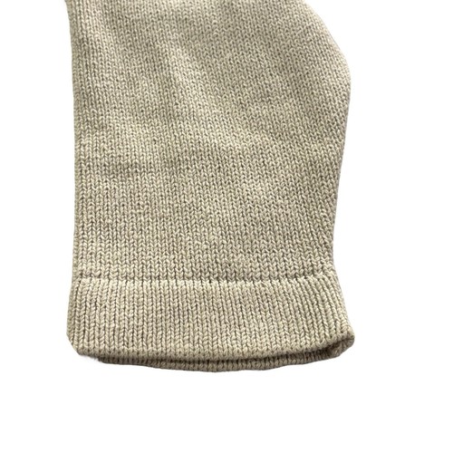 Vintage Lands End Sweater Mens L Beige Fisherman Roll Collar Linen Blend 90s Y2K - Picture 4 of 10
