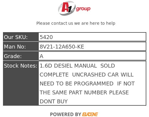 FORD FIESTA MK7 1.6 TDCI ENGINE ECU 8V21-12A650-KE 2009-2012 PE59 8V21-12A650-KE - Picture 6 of 10