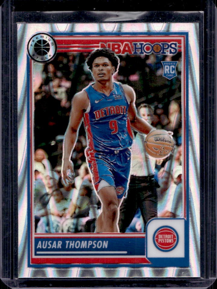 2023-24 Hoops Premium Stock Ausar Thompson RC Seismic Prizm #100 Pistons