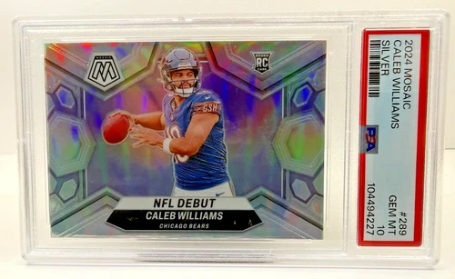 2024 Panini Mosaic Caleb Williams Silver Prizm Rookie Card PSA 10 GEM MT #289