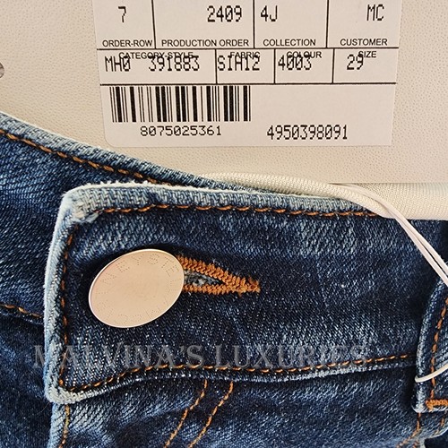 STELLA MCCARTNEY JEANS SKINNY BLAU DENIM HOSE VOGEL STICKEREI Gr. 29 42 IT 6 US - Bild 15 von 16