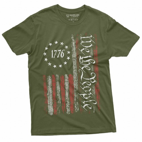 We The People Tee Shirt 1776 Independence Day 4th of July USA Graphic Flag Pr... - Bild 4 von 5
