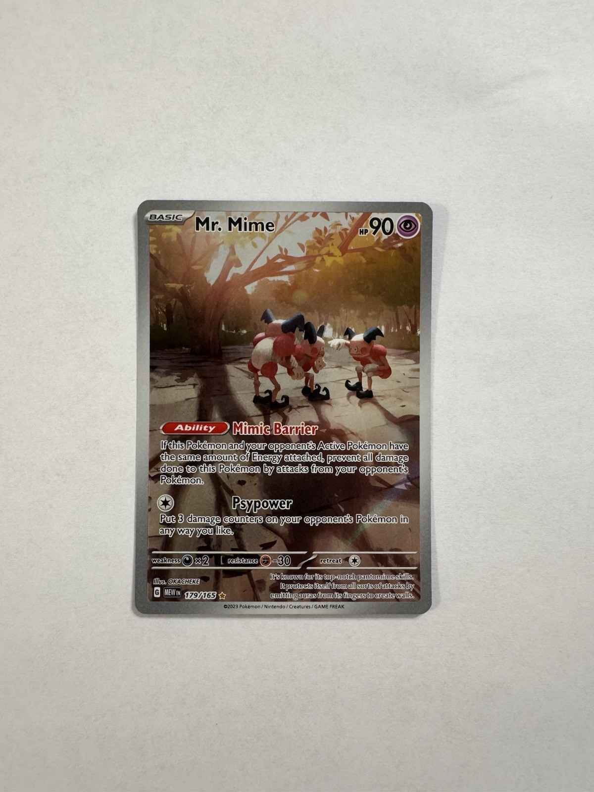 Mr. Mime 179/165 SV 151 English Illustration Rare Pokemon NM