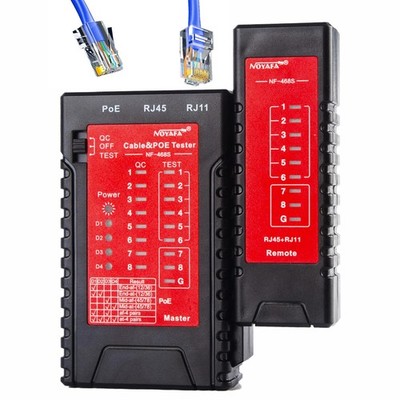 NF468S Network Cable Tester RJ11 RJ12 RJ45 Ethernet Tester for CAT5 CAT5E CAT...