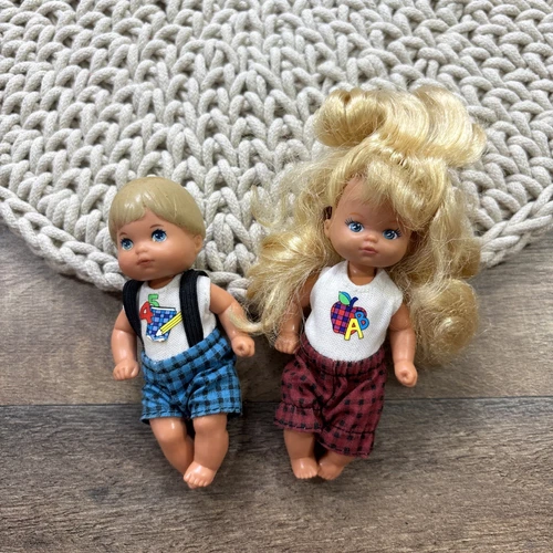 Vintage Barbie Heart Family Twin Babies Boy & Girl Dolls 1976 Mattel