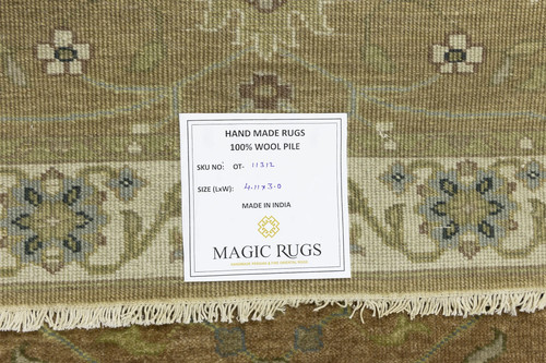 Handmade Rust Orange Floral Oushak Chobi Rug Entryway Oriental Carpet 3X5 ft - Picture 14 of 14