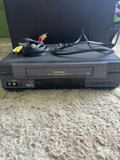 Toshiba W528 4-Head Hi-Fi VCR Stereo Video Cassette Recorder Tested w/ AV Cables