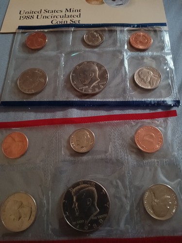 1988 United States Mint Uncirculated Coin Set - Coins Only