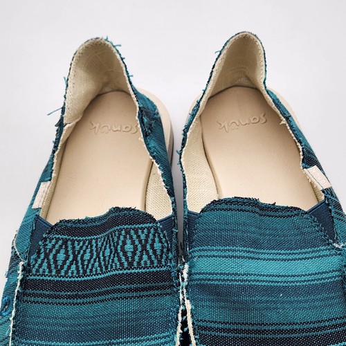 Sanuk Donna Blanket Shoes Women Size 11 Blue Slip On Loafer Sidewalk Surfer - Picture 4 of 8