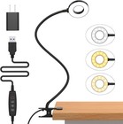 iZELL Desk Lamp, LED Reading Light with Clamp, 27.6&apos;&apos; Black, Black 
