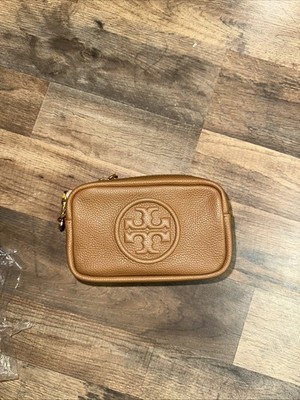 Tory Burch Perry Bombé Mini Leather Camera Crossbody Bag in Moose New