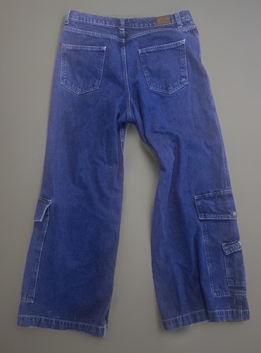 BDG Urban Outfitters Denim Jeans PRESLEY Wide Leg Cargo Baggy Y2K Skater 31x30 - Picture 2 of 11