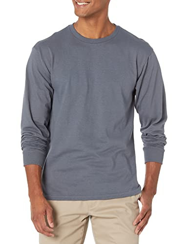Soffe Men's Long-Sleeve Cotton T-Shirt Small Gunmetal - Imagen 1 de 4