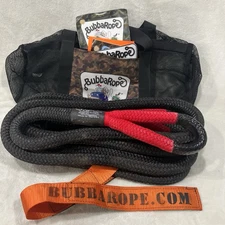 Bubba Power Stretch Recovery/Tow Rope, kinetic rope 7/8"X30', 28,600 LB RED EYES